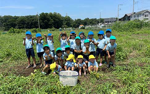 よつばの一年間　6月　じゃがいも堀りの様子